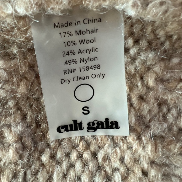 2854 Cult Gaia Camel Virginie Shrug Knit Top XS & Azlyn Knit Strapless top S - Picture 11 of 13